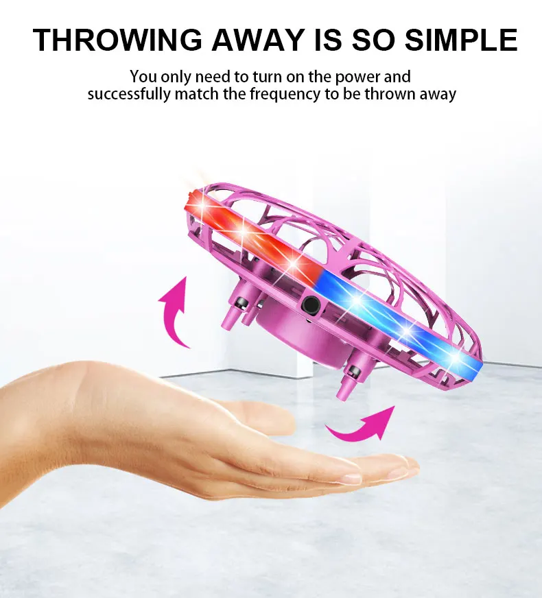 UFO induction aircraft remote control aircraft flying ball drone gesture intelligent suspended flying saucer children's toy boy