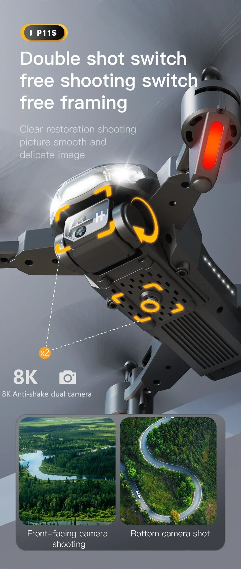 Xiaomi MIJIA P11 Max Drone 5G GPS 8K Professional HD Aerial Photography Dual Camera Obstacle Avoidanc Brushless Quadrotor 10000M