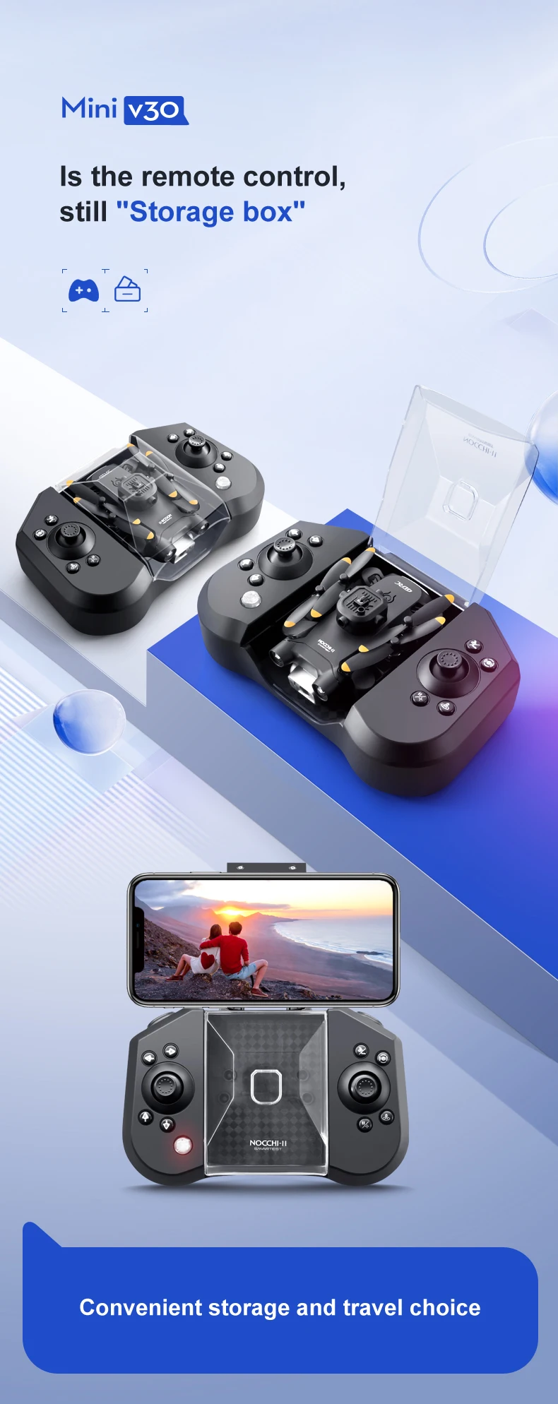 Xiaomi Mijia Mini V30 Drone 4K HD 1080P FPV Professional Obstacle Avoidance Aerial Photography Aerocraft Remote Control Toy Gift