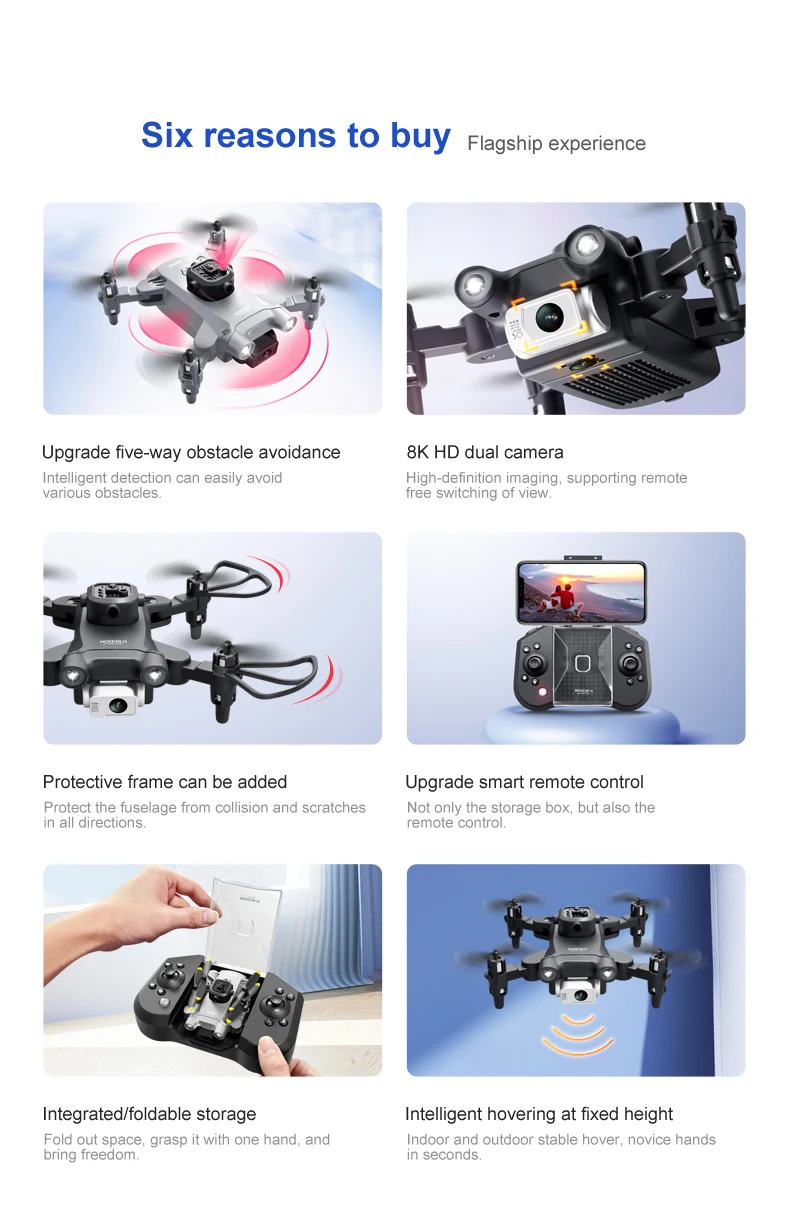 Xiaomi Mijia Mini V30 Drone 4K HD 1080P FPV Professional Obstacle Avoidance Aerial Photography Aerocraft Remote Control Toy Gift