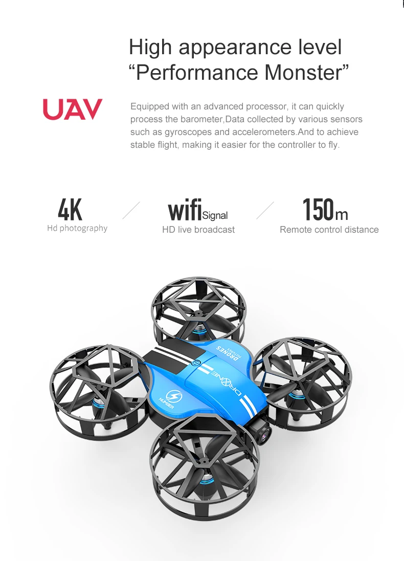 Xiaomi Mini Drone Professional 4K HD Aerial Photography Brushless Motor Obstacle Avoidance Quadcopter Height Keep Helicopter