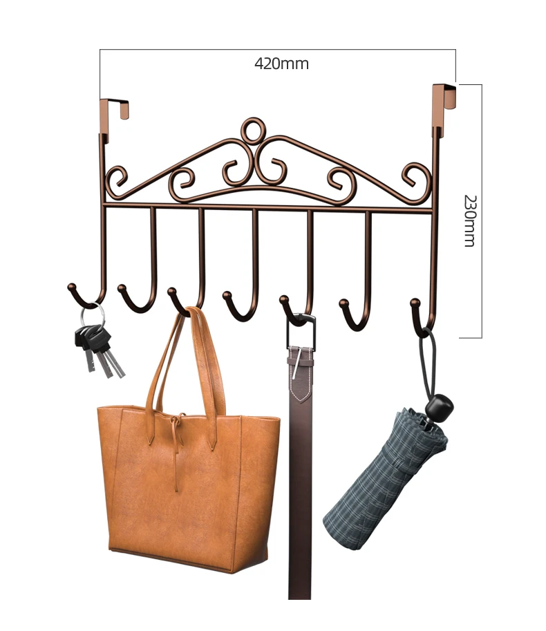 New Behind The Door Hooks Household Storage Wall Hanger Hooks No Punch Coat Rack Home Storage Door Hooks Home Organizer
