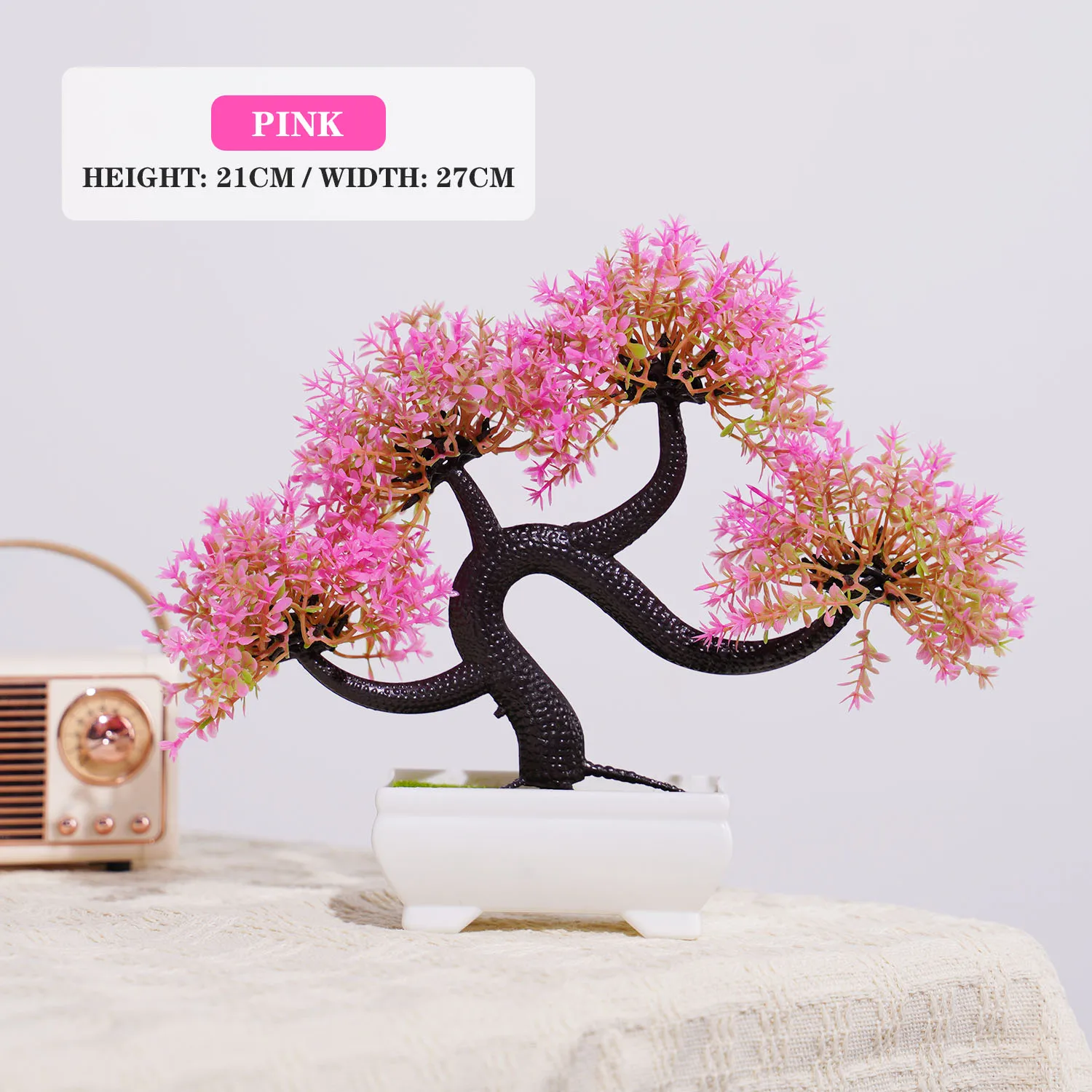Artificial Plants Bonsai Small Tree Simulation Pot Plants Fake Flowers Table Potted Ornaments for Hotel Garden Home Decor planta