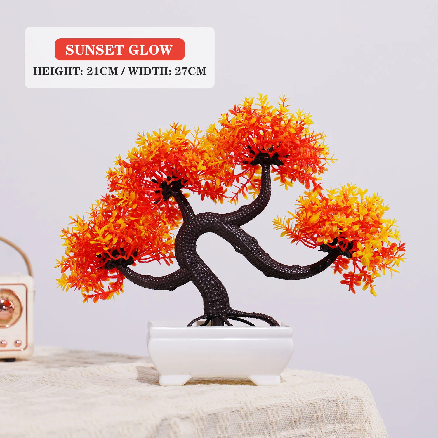 Artificial Plants Bonsai Small Tree Simulation Pot Plants Fake Flowers Table Potted Ornaments for Hotel Garden Home Decor planta