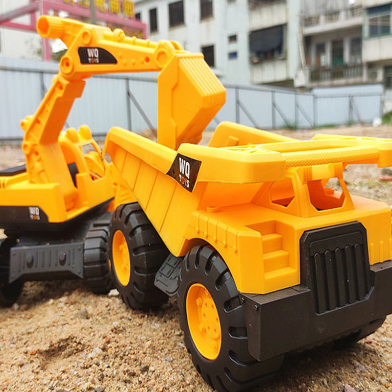 Kids Inertia Excavator Truck Simulation Friction Digging Engineering Car City Work Vehicle Beach Toys Model Boys Birthday Gifts