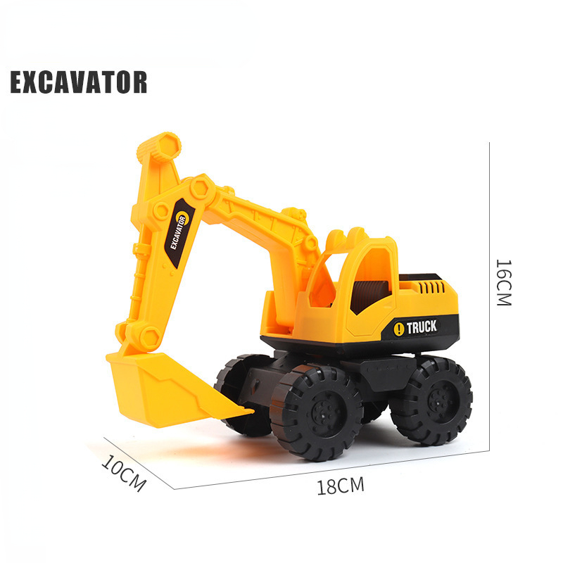 Kids Inertia Excavator Truck Simulation Friction Digging Engineering Car City Work Vehicle Beach Toys Model Boys Birthday Gifts