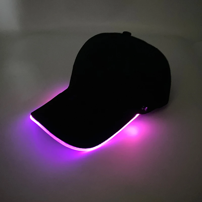Fashion Glowing Baseball Cap LED Hiphop Hat Club Props Fluorescent Light Up Hat DJ Music Supplies Costume