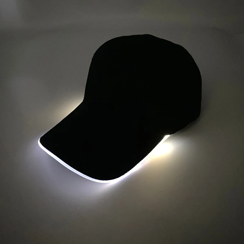 Fashion Glowing Baseball Cap LED Hiphop Hat Club Props Fluorescent Light Up Hat DJ Music Supplies Costume