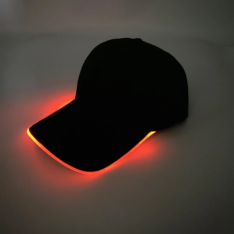 Fashion Glowing Baseball Cap LED Hiphop Hat Club Props Fluorescent Light Up Hat DJ Music Supplies Costume