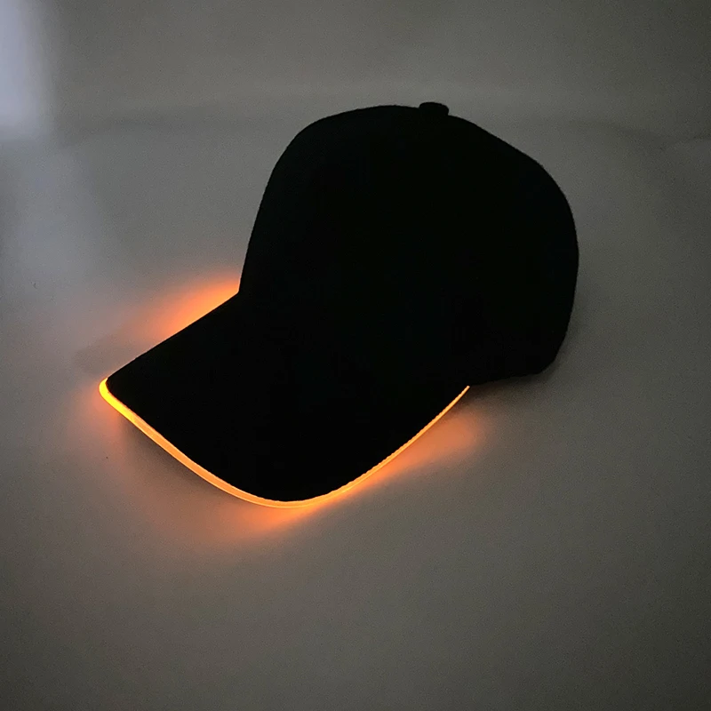 Fashion Glowing Baseball Cap LED Hiphop Hat Club Props Fluorescent Light Up Hat DJ Music Supplies Costume