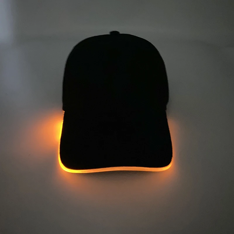 Fashion Glowing Baseball Cap LED Hiphop Hat Club Props Fluorescent Light Up Hat DJ Music Supplies Costume