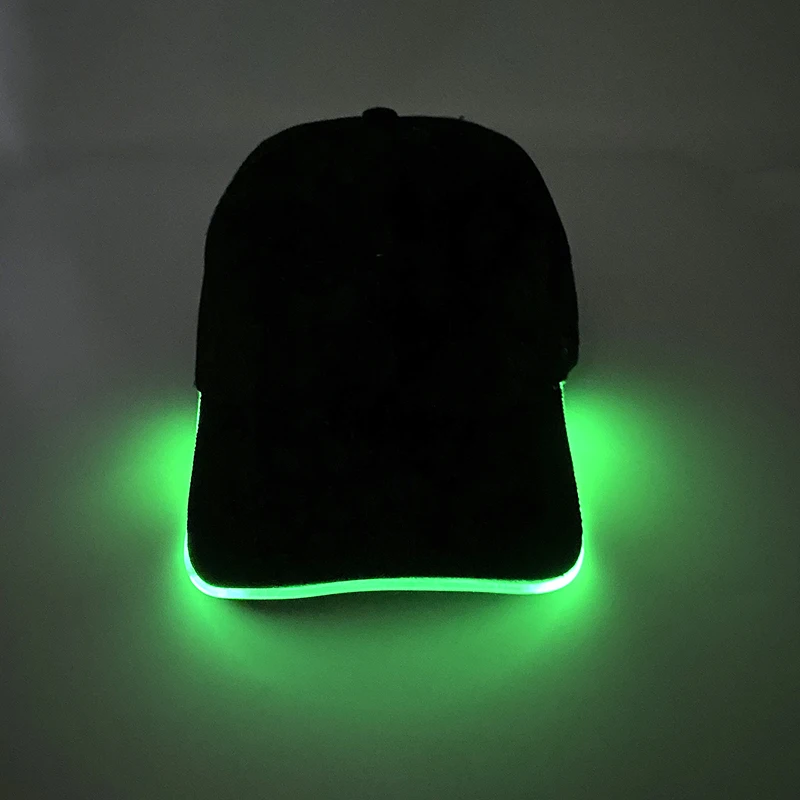 Fashion Glowing Baseball Cap LED Hiphop Hat Club Props Fluorescent Light Up Hat DJ Music Supplies Costume
