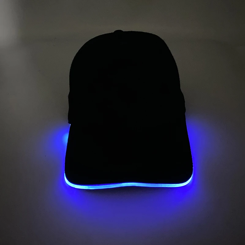 Fashion Glowing Baseball Cap LED Hiphop Hat Club Props Fluorescent Light Up Hat DJ Music Supplies Costume