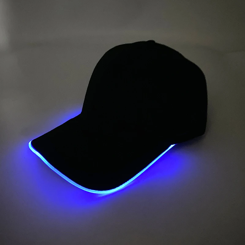 Fashion Glowing Baseball Cap LED Hiphop Hat Club Props Fluorescent Light Up Hat DJ Music Supplies Costume