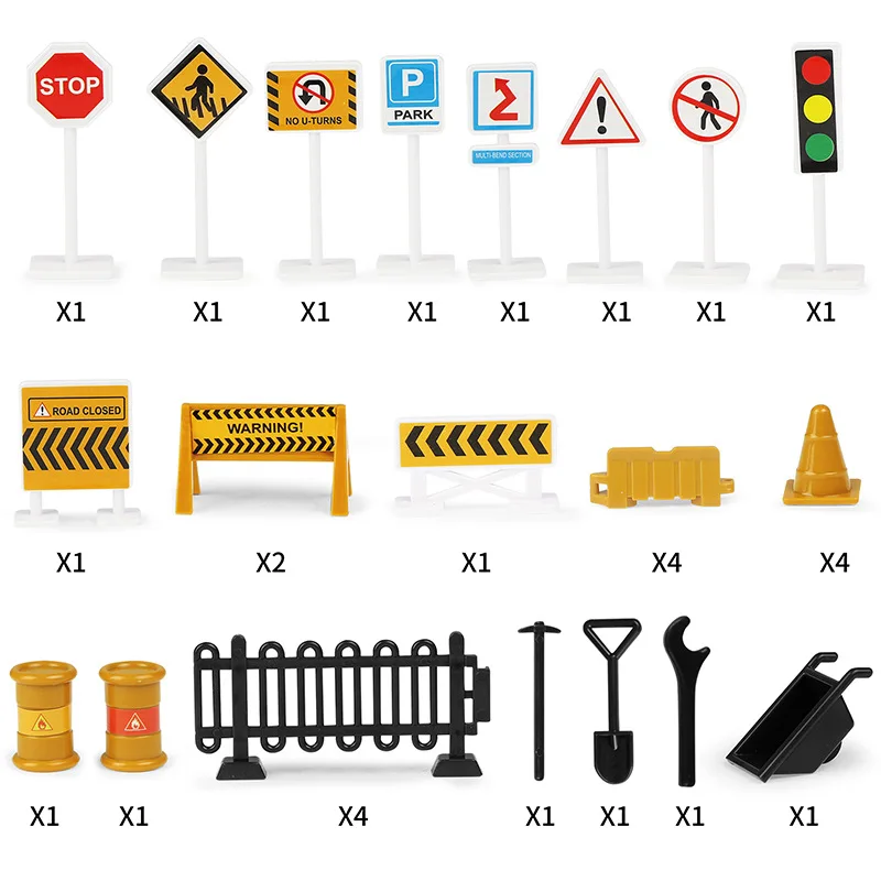Set of 24 road signs