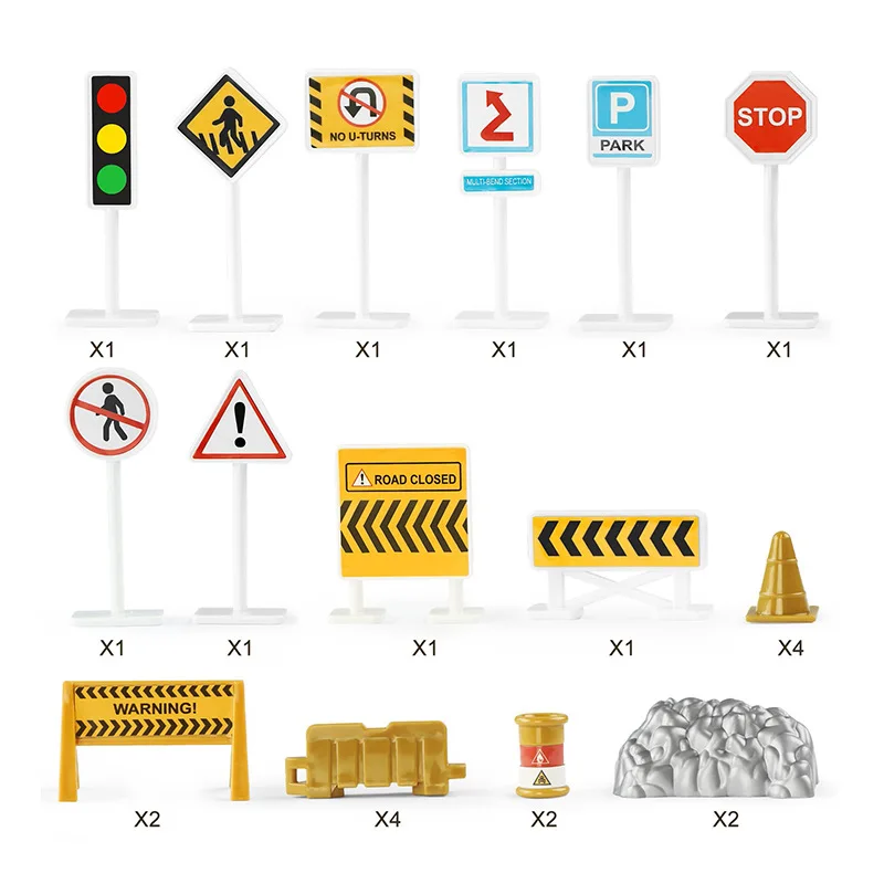 Set of 30 road signs