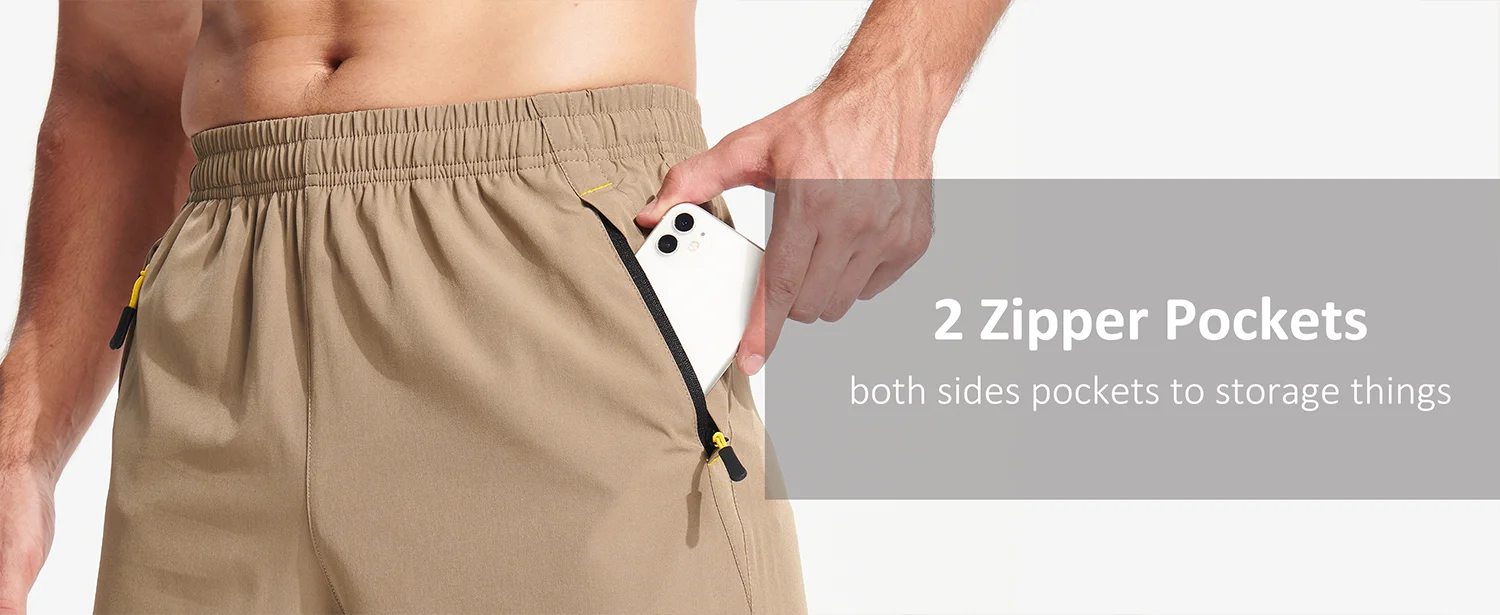 TACVASEN Quick Dry Athletic Shorts with Zipper Pockets Men's Summer Running Shorts Gym Training Workout Fitness Hiking Shorts TACVASEN Quick Dry Athletic Shorts with Zipper Pockets Men's Summer Running Shorts Gym Training Workout Fitness Hiking Shorts