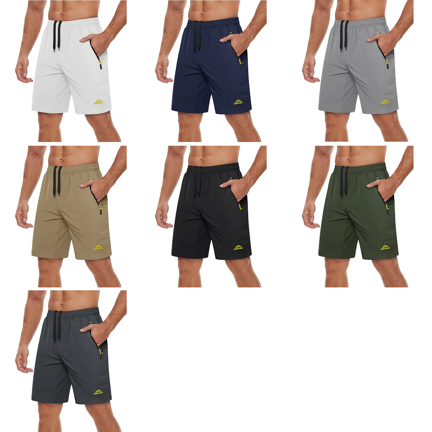 TACVASEN Quick Dry Athletic Shorts with Zipper Pockets Men's Summer Running Shorts Gym Training Workout Fitness Hiking Shorts TACVASEN Quick Dry Athletic Shorts with Zipper Pockets Men's Summer Running Shorts Gym Training Workout Fitness Hiking Shorts