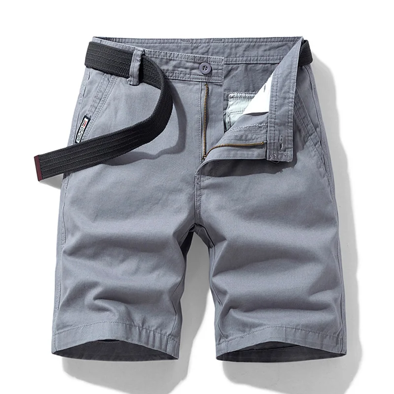 Men Summer Casual Solid Casual Cargo Shorts Men Fashion Cotton Tactical Shorts Pants Men Outdoor Breathable Joggers Shorts Male