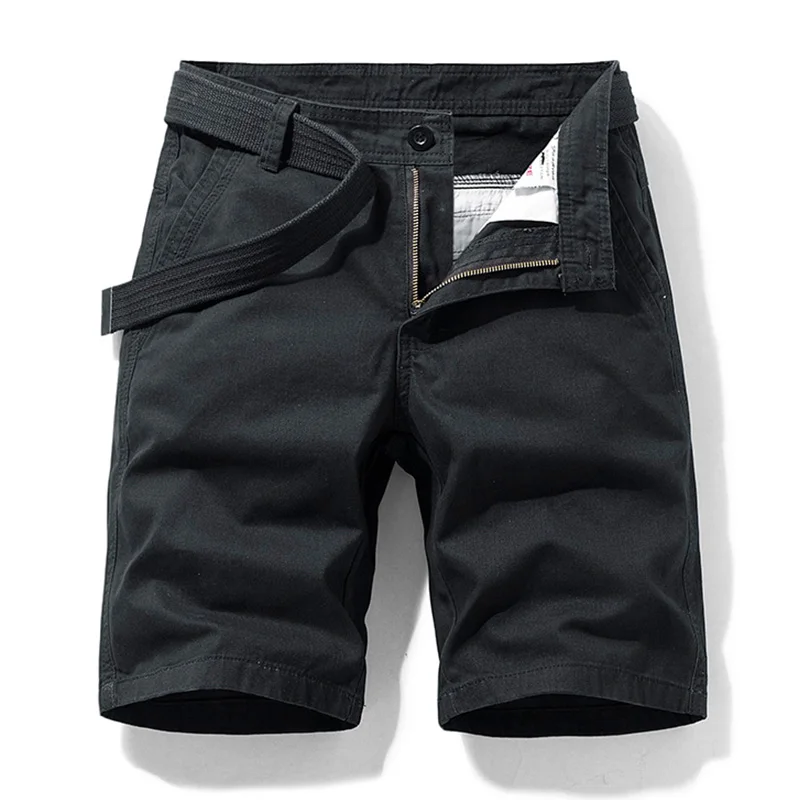 Men Summer Casual Solid Casual Cargo Shorts Men Fashion Cotton Tactical Shorts Pants Men Outdoor Breathable Joggers Shorts Male