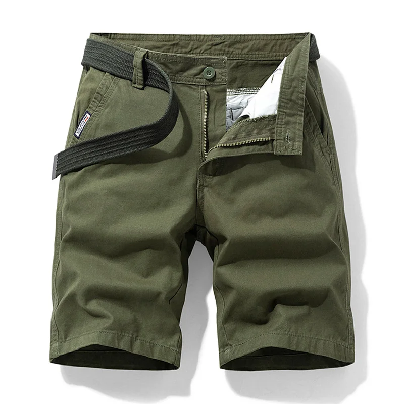 Men Summer Casual Solid Casual Cargo Shorts Men Fashion Cotton Tactical Shorts Pants Men Outdoor Breathable Joggers Shorts Male