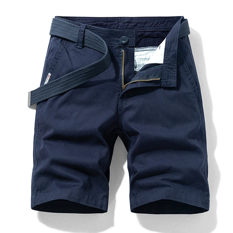 Men Summer Casual Solid Casual Cargo Shorts Men Fashion Cotton Tactical Shorts Pants Men Outdoor Breathable Joggers Shorts Male