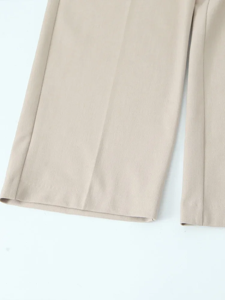 Willshela Women Fashion Solid Lace Up Side Zipper Straight Pants Vintage High Elastic Waist Female Chic Lady Trousers Willshela Women Fashion Solid Lace Up Side Zipper Straight Pants Vintage High Elastic Waist Female Chic Lady Trousers