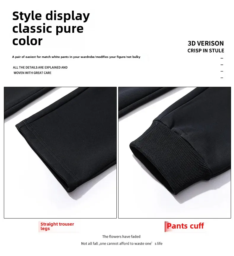 Pure Cotton Sweatpants Straight-Leg Loose-Fit Casual Pants For Men Summer Thin Style Plus Size Autumn/Winter Men's Trousers Pure Cotton Sweatpants Straight-Leg Loose-Fit Casual Pants For Men Summer Thin Style Plus Size Autumn/Winter Men's Trousers