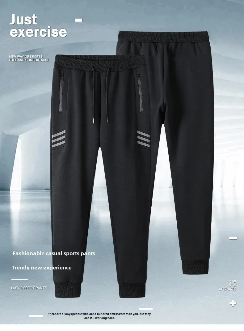 Pure Cotton Sweatpants Straight-Leg Loose-Fit Casual Pants For Men Summer Thin Style Plus Size Autumn/Winter Men's Trousers Pure Cotton Sweatpants Straight-Leg Loose-Fit Casual Pants For Men Summer Thin Style Plus Size Autumn/Winter Men's Trousers