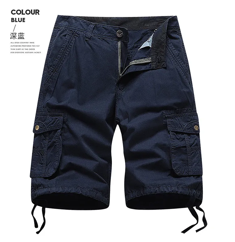 2024 New Style Casual Cargo Shorts for Men, Spring Summer Beach Wear Safari Style Cotton Shorts