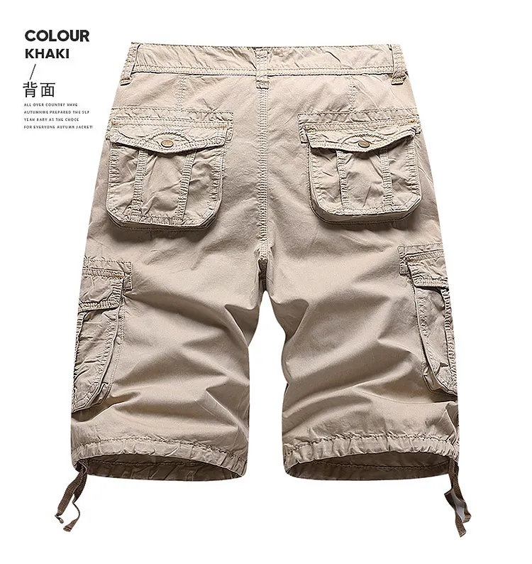 2024 New Style Casual Cargo Shorts for Men, Spring Summer Beach Wear Safari Style Cotton Shorts