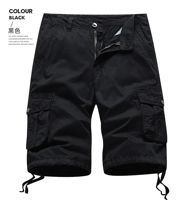 2024 New Style Casual Cargo Shorts for Men, Spring Summer Beach Wear Safari Style Cotton Shorts