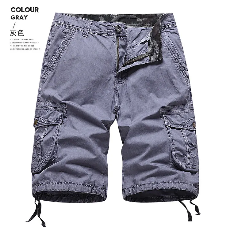 2024 New Style Casual Cargo Shorts for Men, Spring Summer Beach Wear Safari Style Cotton Shorts