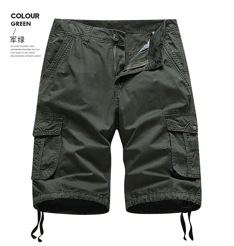 2024 New Style Casual Cargo Shorts for Men, Spring Summer Beach Wear Safari Style Cotton Shorts