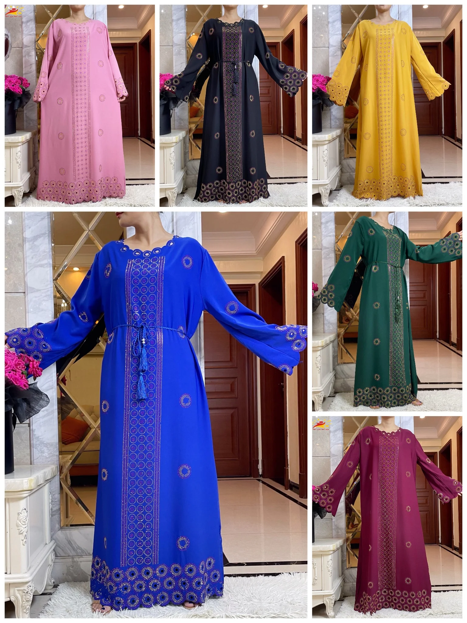 2024 Autumn Women Elegant Dresses Dubai Party Outfits Long Sleeve Dashiki Muslim Women High-grade Comfort Fabric African Abaya 2024 Autumn Women Elegant Dresses Dubai Party Outfits Long Sleeve Dashiki Muslim Women High-grade Comfort Fabric African Abaya