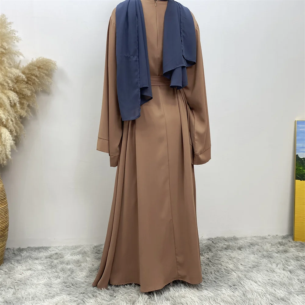 Hot Sell Popular Simple Nida Abaya Long Dress Pure Color A-line Loose Sleeves Dresses Dubai UK Modest Elegant Dress Hot Sell Popular Simple Nida Abaya Long Dress Pure Color A-line Loose Sleeves Dresses Dubai UK Modest Elegant Dress