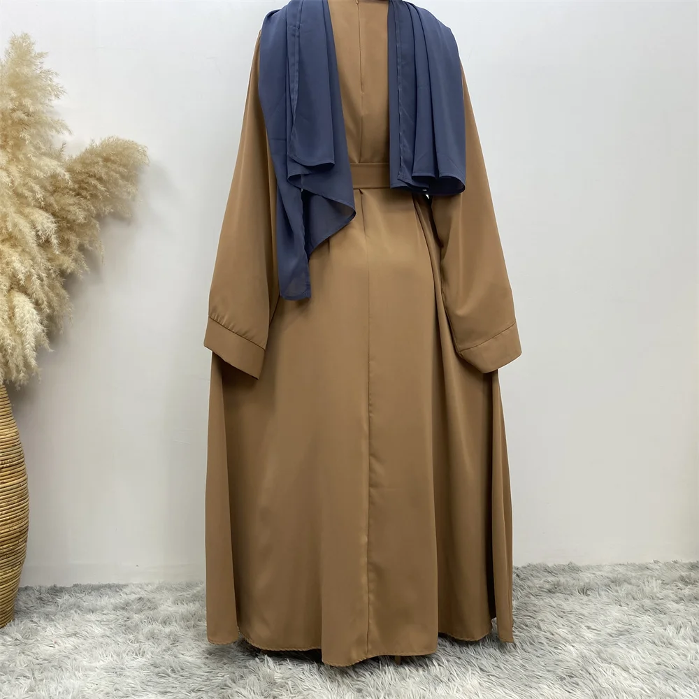 Hot Sell Popular Simple Nida Abaya Long Dress Pure Color A-line Loose Sleeves Dresses Dubai UK Modest Elegant Dress Hot Sell Popular Simple Nida Abaya Long Dress Pure Color A-line Loose Sleeves Dresses Dubai UK Modest Elegant Dress