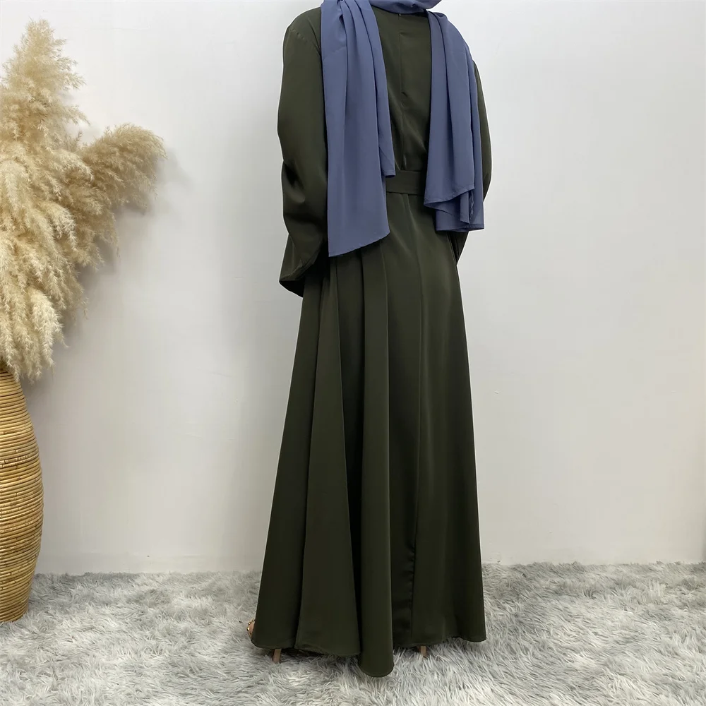 Hot Sell Popular Simple Nida Abaya Long Dress Pure Color A-line Loose Sleeves Dresses Dubai UK Modest Elegant Dress Hot Sell Popular Simple Nida Abaya Long Dress Pure Color A-line Loose Sleeves Dresses Dubai UK Modest Elegant Dress