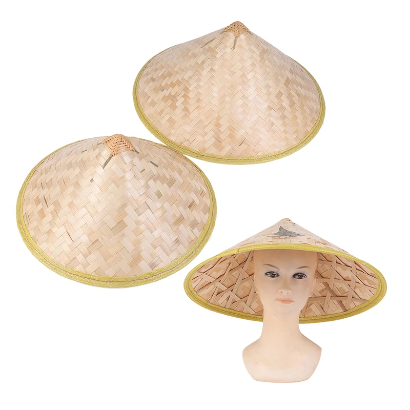 Handwoven Chinese Fisherman Hat Rice Farmer Hat for Men Women Party Headgear Handwoven Chinese Fisherman Hat Rice Farmer Hat for Men Women Party Headgear