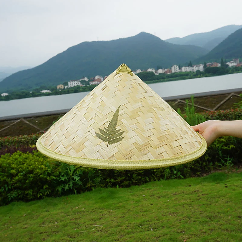 Handwoven Chinese Fisherman Hat Rice Farmer Hat for Men Women Party Headgear Handwoven Chinese Fisherman Hat Rice Farmer Hat for Men Women Party Headgear