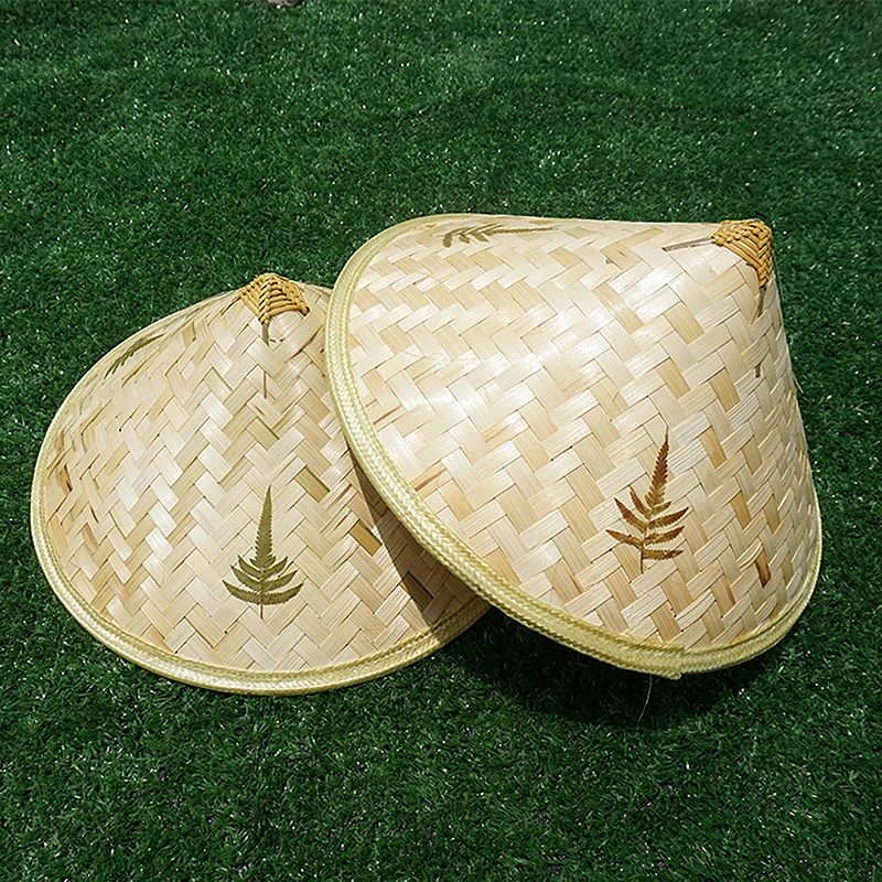 Handwoven Chinese Fisherman Hat Rice Farmer Hat for Men Women Party Headgear Handwoven Chinese Fisherman Hat Rice Farmer Hat for Men Women Party Headgear