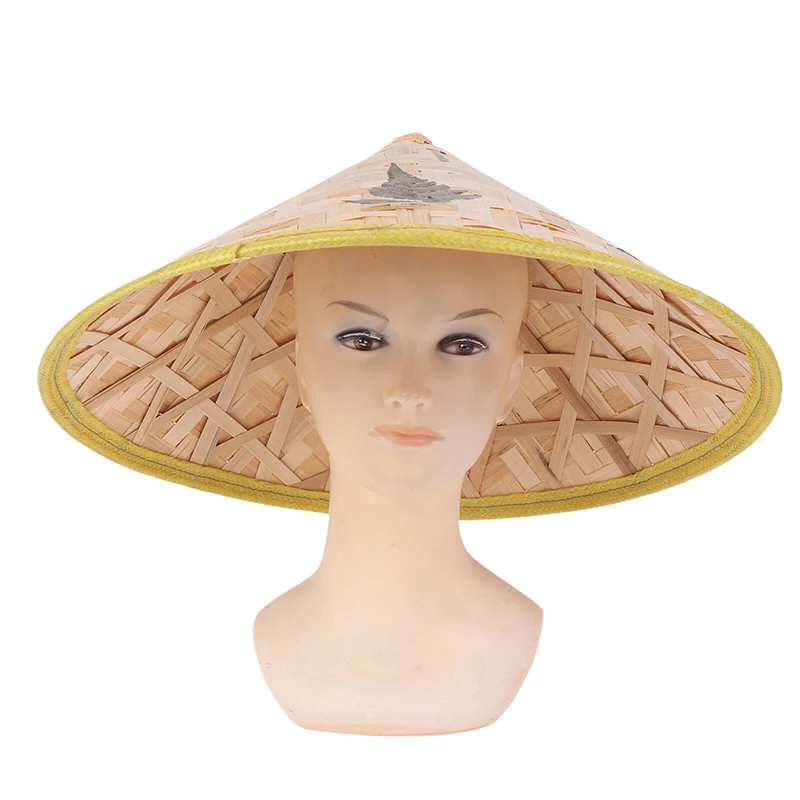Handwoven Chinese Fisherman Hat Rice Farmer Hat for Men Women Party Headgear Handwoven Chinese Fisherman Hat Rice Farmer Hat for Men Women Party Headgear