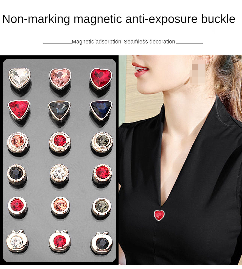 5Pcs Metal Magnet Brooches for Women Buttons Crystal Magne Hijab Pins Shirt Collar Scarf Shawl Badge Fashion Jewelry Gifts 5Pcs Metal Magnet Brooches for Women Buttons Crystal Magne Hijab Pins Shirt Collar Scarf Shawl Badge Fashion Jewelry Gifts