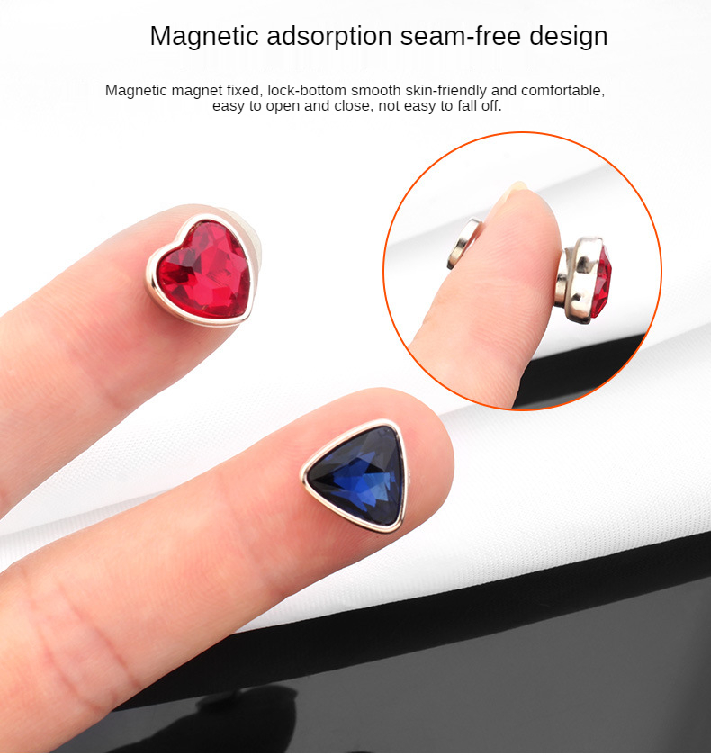 5Pcs Metal Magnet Brooches for Women Buttons Crystal Magne Hijab Pins Shirt Collar Scarf Shawl Badge Fashion Jewelry Gifts 5Pcs Metal Magnet Brooches for Women Buttons Crystal Magne Hijab Pins Shirt Collar Scarf Shawl Badge Fashion Jewelry Gifts