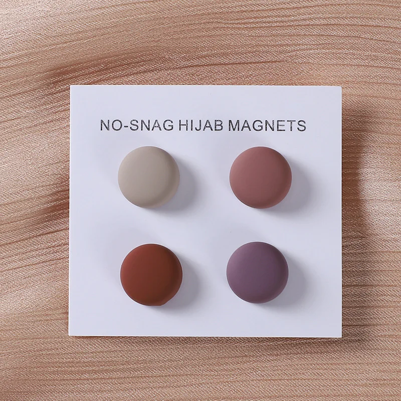 35 Colors Hijab Scarf Brooch Strong Metal Magnetic Hijab Clip Accessories No Hole Pins Brooches Muslim Women Shawl Magnet Buckle