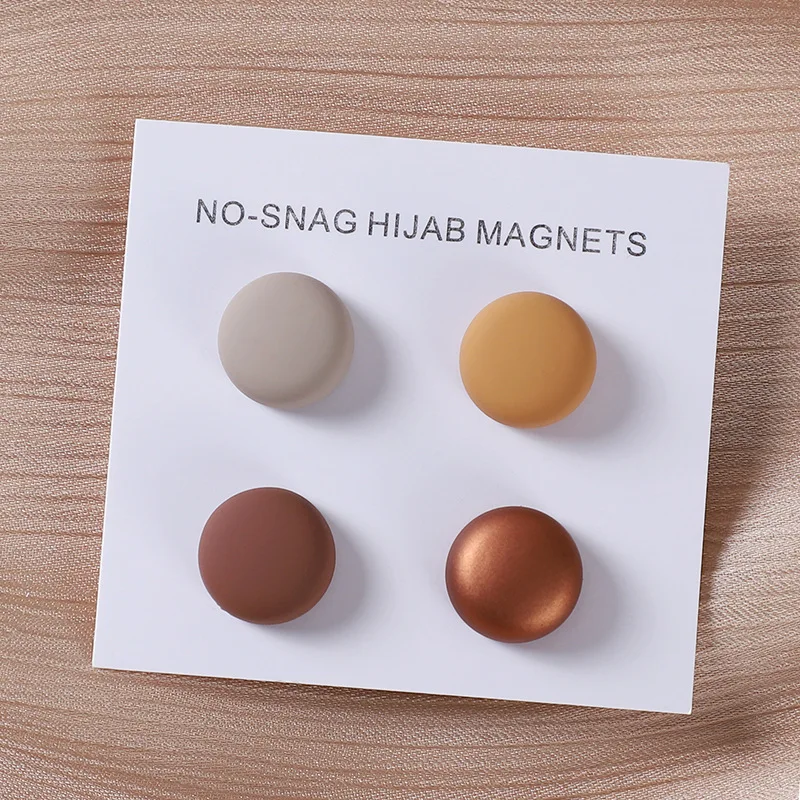 35 Colors Hijab Scarf Brooch Strong Metal Magnetic Hijab Clip Accessories No Hole Pins Brooches Muslim Women Shawl Magnet Buckle