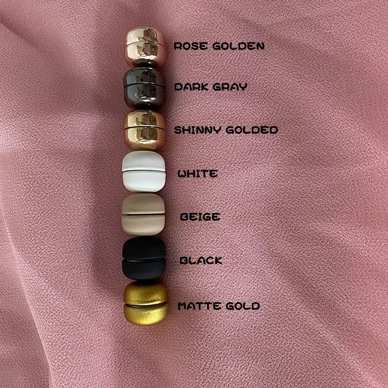 35 Colors Hijab Scarf Brooch Strong Metal Magnetic Hijab Clip Accessories No Hole Pins Brooches Muslim Women Shawl Magnet Buckle