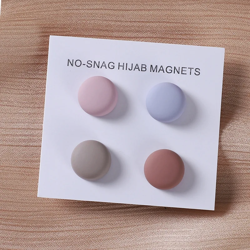 35 Colors Hijab Scarf Brooch Strong Metal Magnetic Hijab Clip Accessories No Hole Pins Brooches Muslim Women Shawl Magnet Buckle