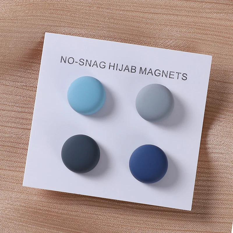 35 Colors Hijab Scarf Brooch Strong Metal Magnetic Hijab Clip Accessories No Hole Pins Brooches Muslim Women Shawl Magnet Buckle