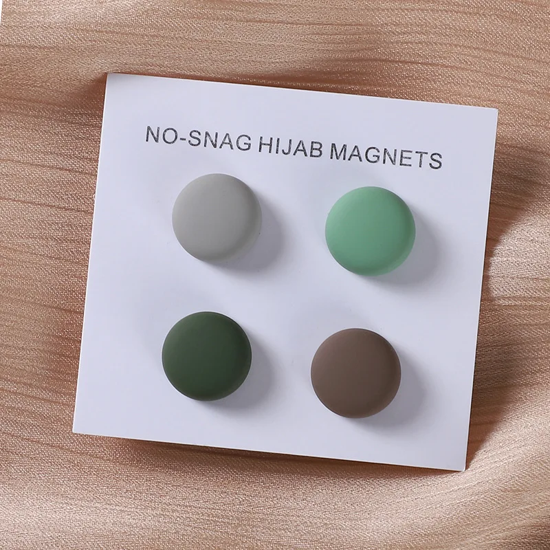 35 Colors Hijab Scarf Brooch Strong Metal Magnetic Hijab Clip Accessories No Hole Pins Brooches Muslim Women Shawl Magnet Buckle